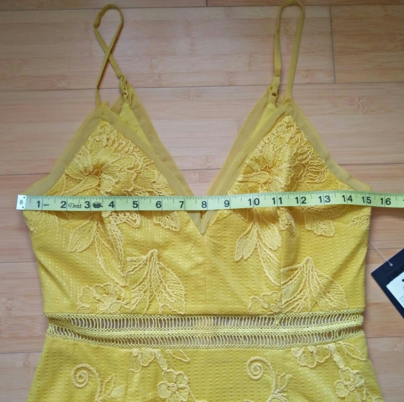 -NWT- Aidan Mattox Tiered Floral Lace Dress 2 - Picture 12 of 16